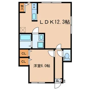 アザレ東武練馬【1階】の間取り