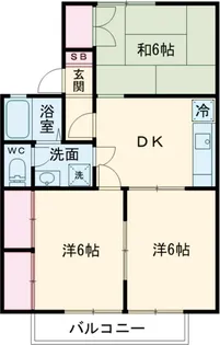 セジュールナカミカワB【1階】の間取り