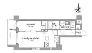 コンフォリア・リヴ永福町【1階】の間取り