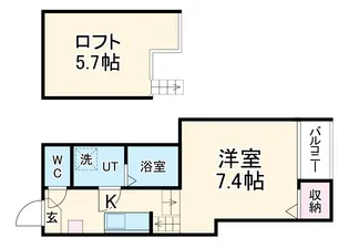 Prime Maison S【102号室】の間取り