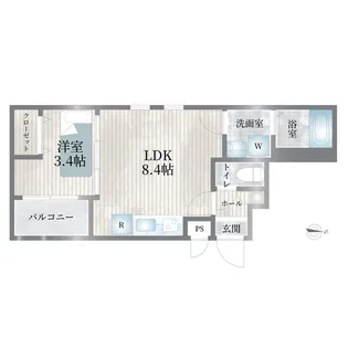 Cherim志賀本通brise【303号室】の間取り