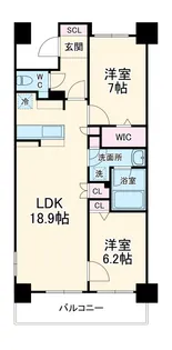 ロイヤルパークス千種【611号室】の間取り