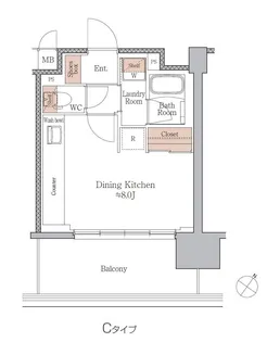 ジオエント梅田北リバーフロント【5階】の間取り