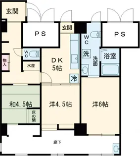 セラン中町【102号室】の間取り