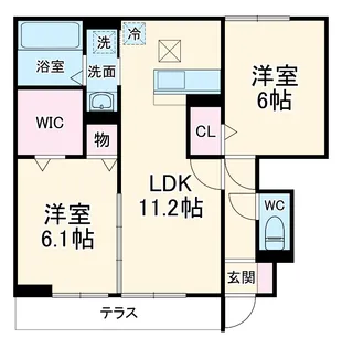 シャルマンいずみ【1階】の間取り