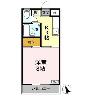 マルマツハイツ B【2階】の間取り