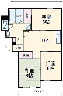 ウイング春日 Ⅲ【3階】の間取り