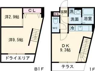 グランパセオ目黒洗足【0102号室】の間取り