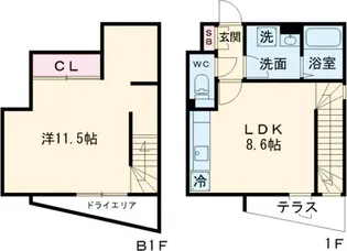 グランパセオ目黒洗足【0104号室】の間取り