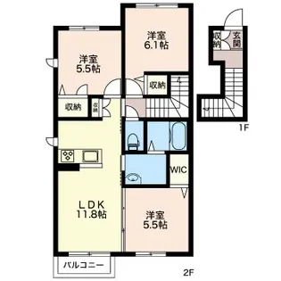フェザントⅢ【2階】の間取り