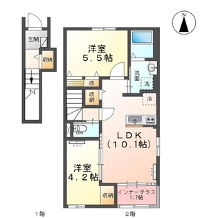 フォルトゥーナ【207号室】の間取り