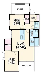 カスケード【3階】の間取り