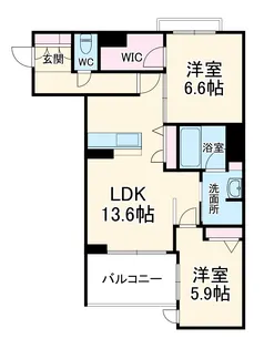 カスケード【3階】の間取り