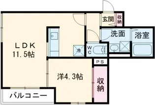 アリビオ五反野【2階】の間取り