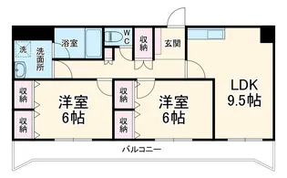 サニーコート市川【201号室】の間取り