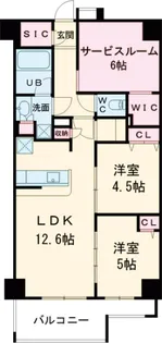 ツインズ国立Ⅱ【902号室】の間取り