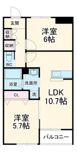コンフォルト【1階】の間取り