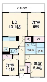 羽黒壱番館【2階】の間取り