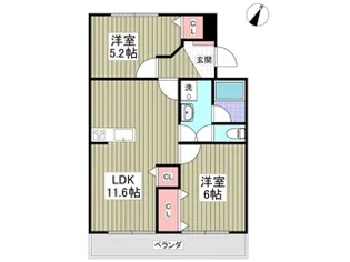 ジュネシオン・サカエ【1階】の間取り