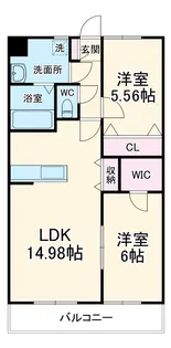 D’Calmerio浦和【102号室】の間取り
