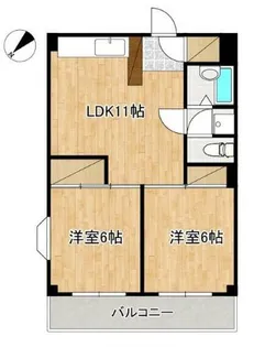 エコービル【3-E号室】の間取り