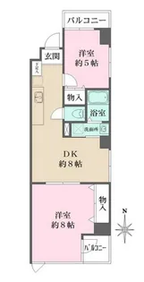 ベルメゾン幸【601号室】の間取り