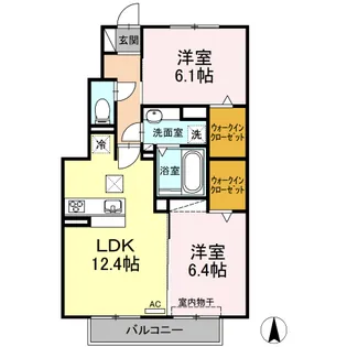 コゥジィーコート【1階】の間取り