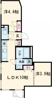 BRICK RESIDENCE 目黒本町【4階】の間取り