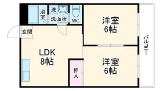 ヴィヴァーチェ千本【3階】の間取り