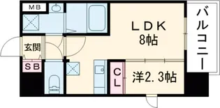 アスシード大手門【2階】の間取り