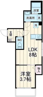 アットリラ八千代台西A【2階】の間取り