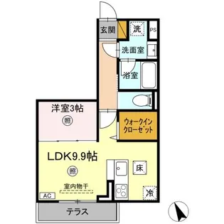 Serenvita富士崎【103号室】の間取り