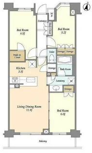 BLESS中野弥生町【4階】の間取り