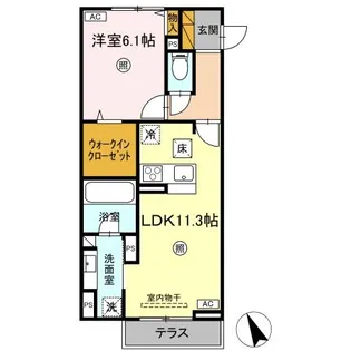 Serenvita富士崎【106号室】の間取り