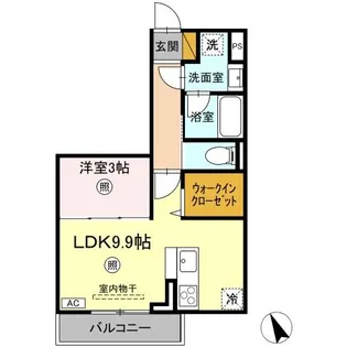 Serenvita富士崎【203号室】の間取り