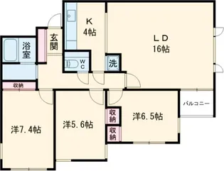 リズ松原Ⅱ【102号室】の間取り