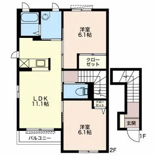 パルティール昭府【201号室】の間取り
