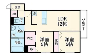 フェリーチェ湘南台【101号室】の間取り
