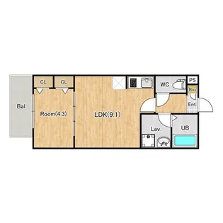 ジーメゾン八王子千人町サウス【2階】の間取り