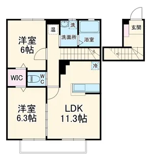シンビオシス甚目寺【203号室】の間取り