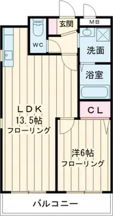 ルシエール六本松【303号室】の間取り