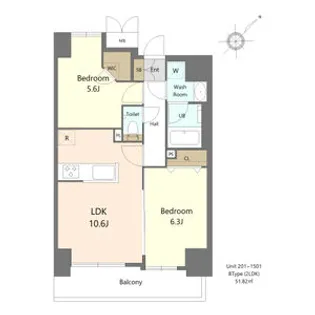 SーRESIDENCE大曽根BRESA(ブレサ)【201号室】の間取り