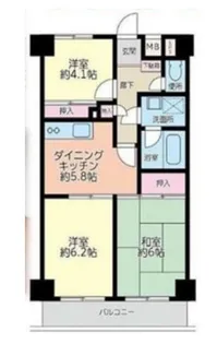 日栄ハイム鶴見【604号室】の間取り