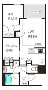 サンウッド浜田山【5階】の間取り