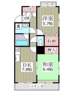 白富士ハイツ【203号室】の間取り