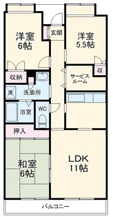 レジデンス穴川【5階】の間取り