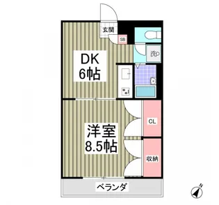 ブランドール北之幸谷【1階】の間取り