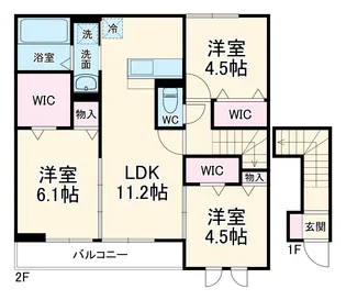 シャルマンいずみ【2階】の間取り