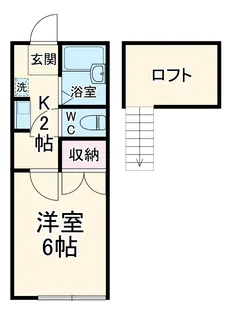 サンハイツ栗平【2階】の間取り