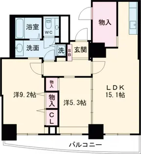 河田町ガーデン1号棟【2階】の間取り
